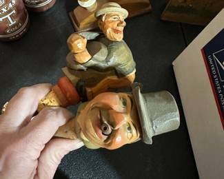 Carved Wooden Figural Bar Things