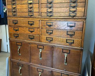 Antique Stacking File Cabinet