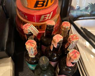 Vintage Braniff Airlines Mini Alcohol Bottles