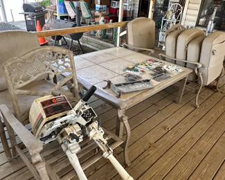 Low Patio Table w/ 4 chairs