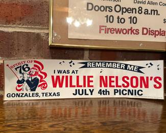 Vintage Willie Nelson Picnic Sticker