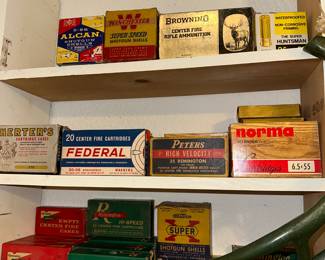 Vintage Ammo boxes - some full