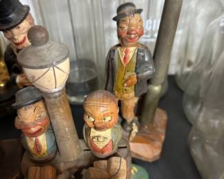 Carved Wooden Figural Bar Things