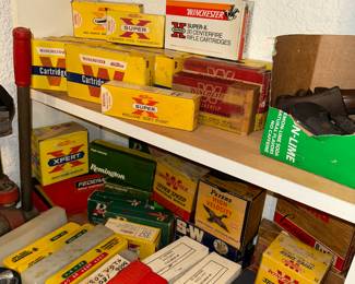 Vintage Ammo boxes - some full