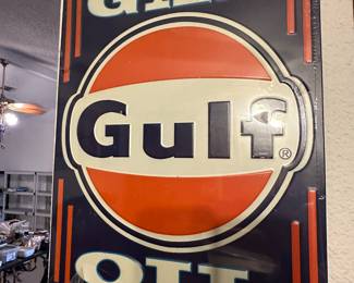 Metal Gulf Sign