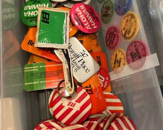 Vintage Braniff Airlines Buttons
