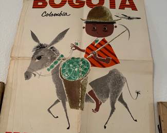 Vintage Braniff Airlines Bogota Poster