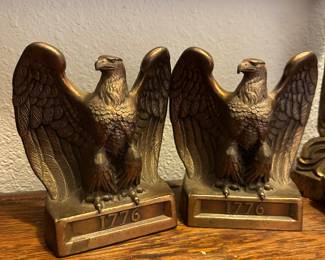 Metal Eagle Bookends