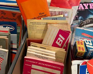 Vintage Braniff Airlines Ephimera