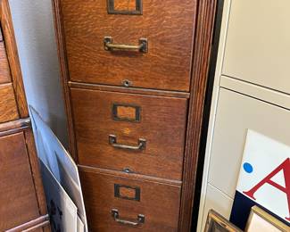 Antique Oak File Cabinet