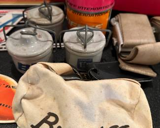 Vintage Braniff Airlines Coffee & Butter Crocks