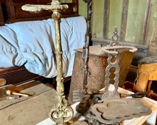 Victorian fireplace tool holders 