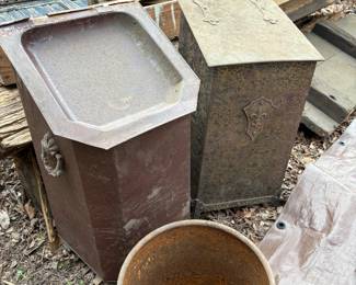 Antique coal skuttle boxes 