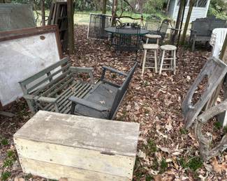 antique sinks, marble, lawn furniture 