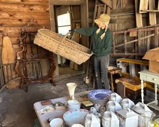 Giant antique baskets