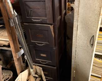 Wooden antique file cabiney 