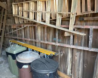 Antique wood ladders