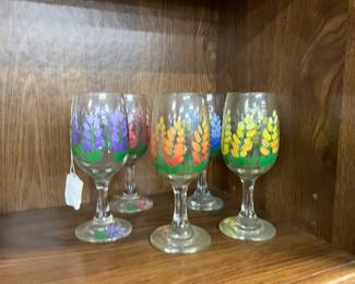 Hand Painted Wine Glasses