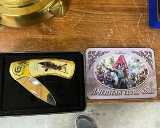 Civil War Pocket Knife in Tin