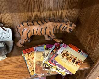 Vtg Leather Wrapped Paper Mache Figurine 