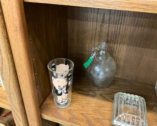 Pepsi 1973 Porky Pig Glass - Embossed Jug