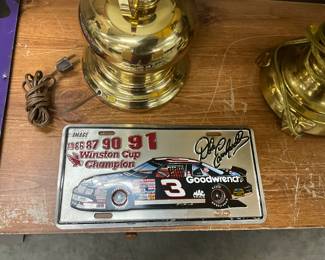 Dale Earnhardt's Metal License Plate