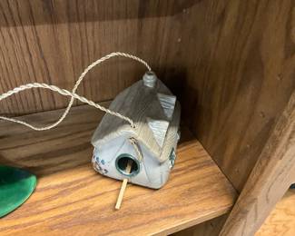 Art Pottery Hanging Birdhouse