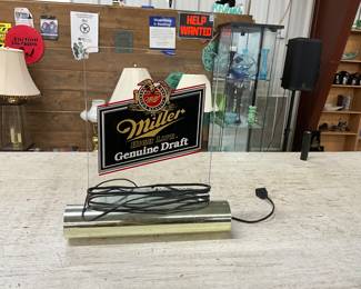 Miller Genuine Draft Beer Light-Up Bar Sign