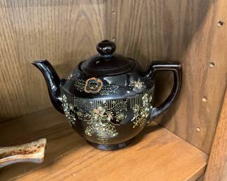 Black Waees Ceramic Teapot - Japan