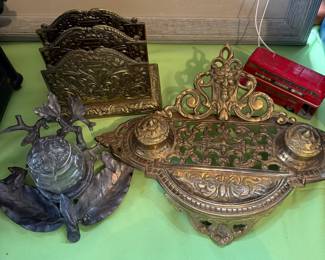 Ink wells and desk accessories