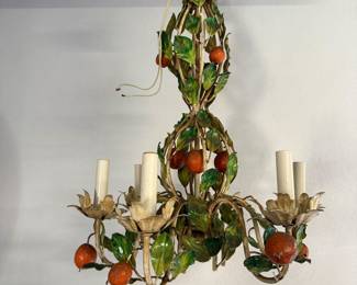 Italian tole citrus chandelier