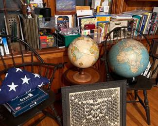 Windsor chairs, globes, Michigan University Class of Engineering 1916