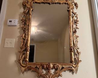 Antique Italian gilt mirror