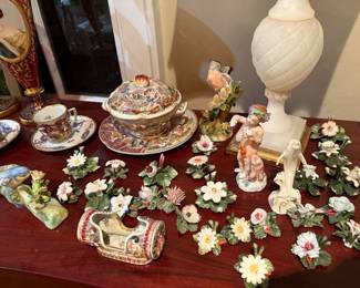 Capodimonte, onyx lamp