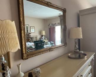 Gold gilded antique mirror 