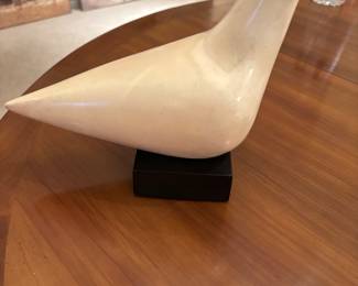 Vi rage white dive sculpture signed by artist C. Hartwic 