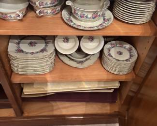 Vintage set of 12 Czechoslovakia bone china dinner ware set 