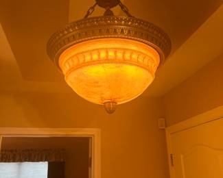 Vintage gorgeous alabaster gold gilded  chandelier 
Made in Italy 🇮🇹 originally $900
