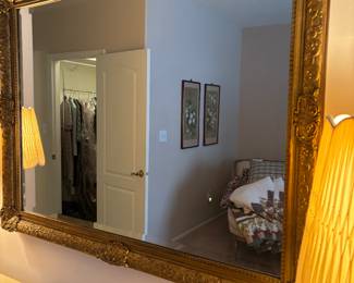 Antique gold gilded mirror 