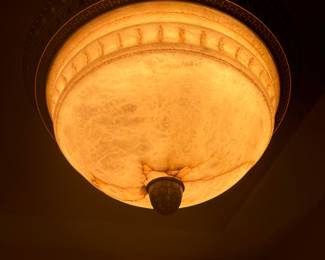 Close up
Of alabaster chandelier 