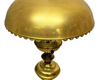 Vintage Brass Hurricane Table Lamp