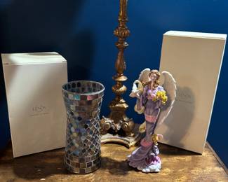 Lenox vase and angel 