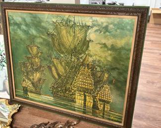 Vintage ship art