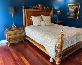 Stunning king bed and matching night stands (sold separately or as a package)