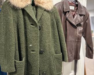 Vintage leather coat and jacket