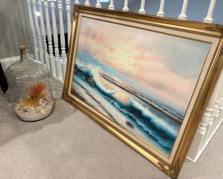 Beautiful beach scene art