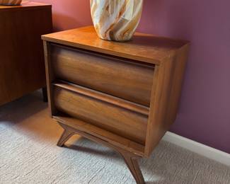 Mid century lamp, dresser, nightstand