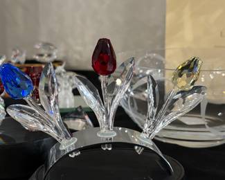 Swarovski crystal flowers