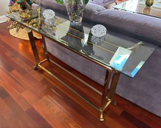 Beautiful brass glass top table