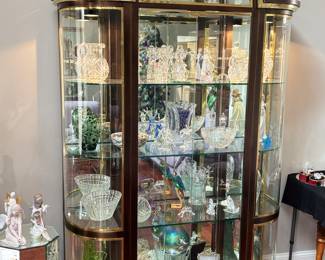 Beautiful lighted glass display cabinet